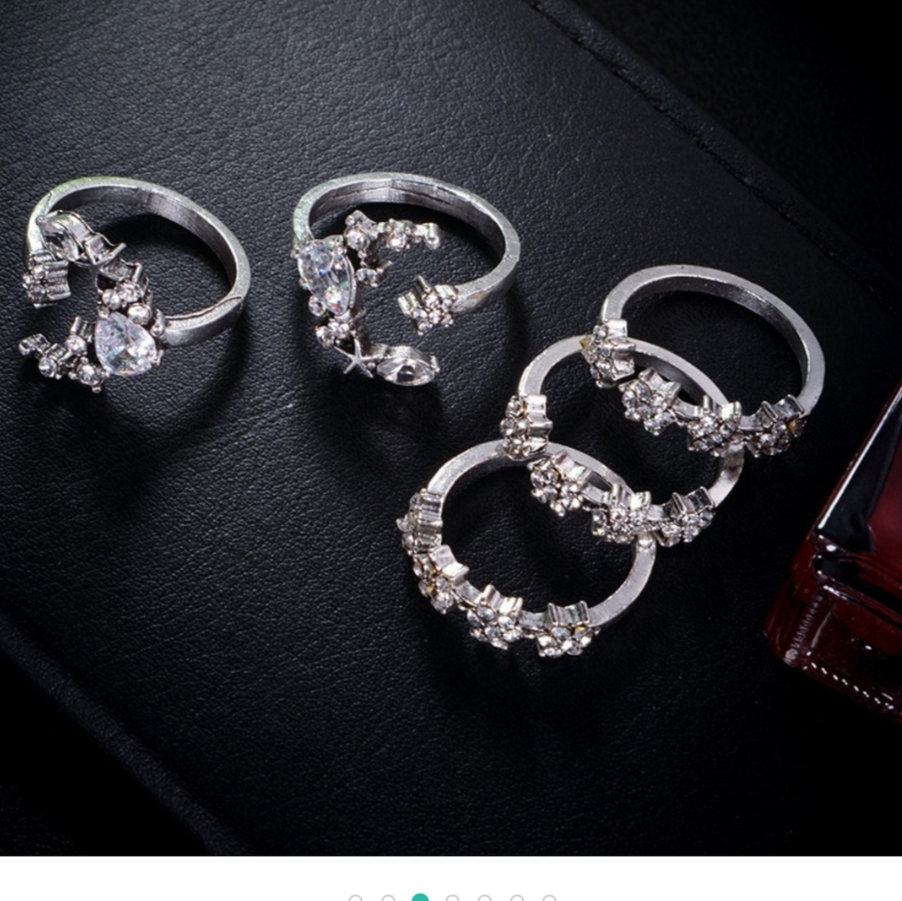 5 PC Moon Ring Set - Picture 5 of 7